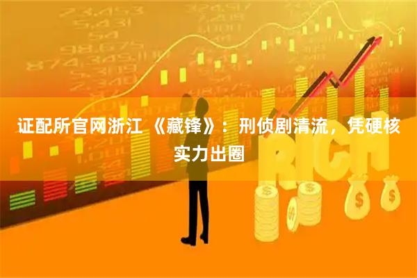 证配所官网浙江 《藏锋》：刑侦剧清流，凭硬核实力出圈